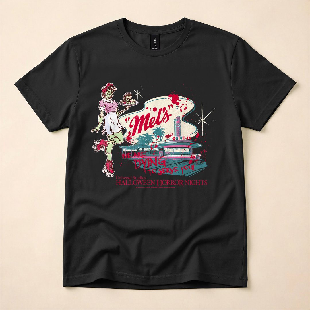 Zombie Carhop Retro Diner Halloween T-Shirt
