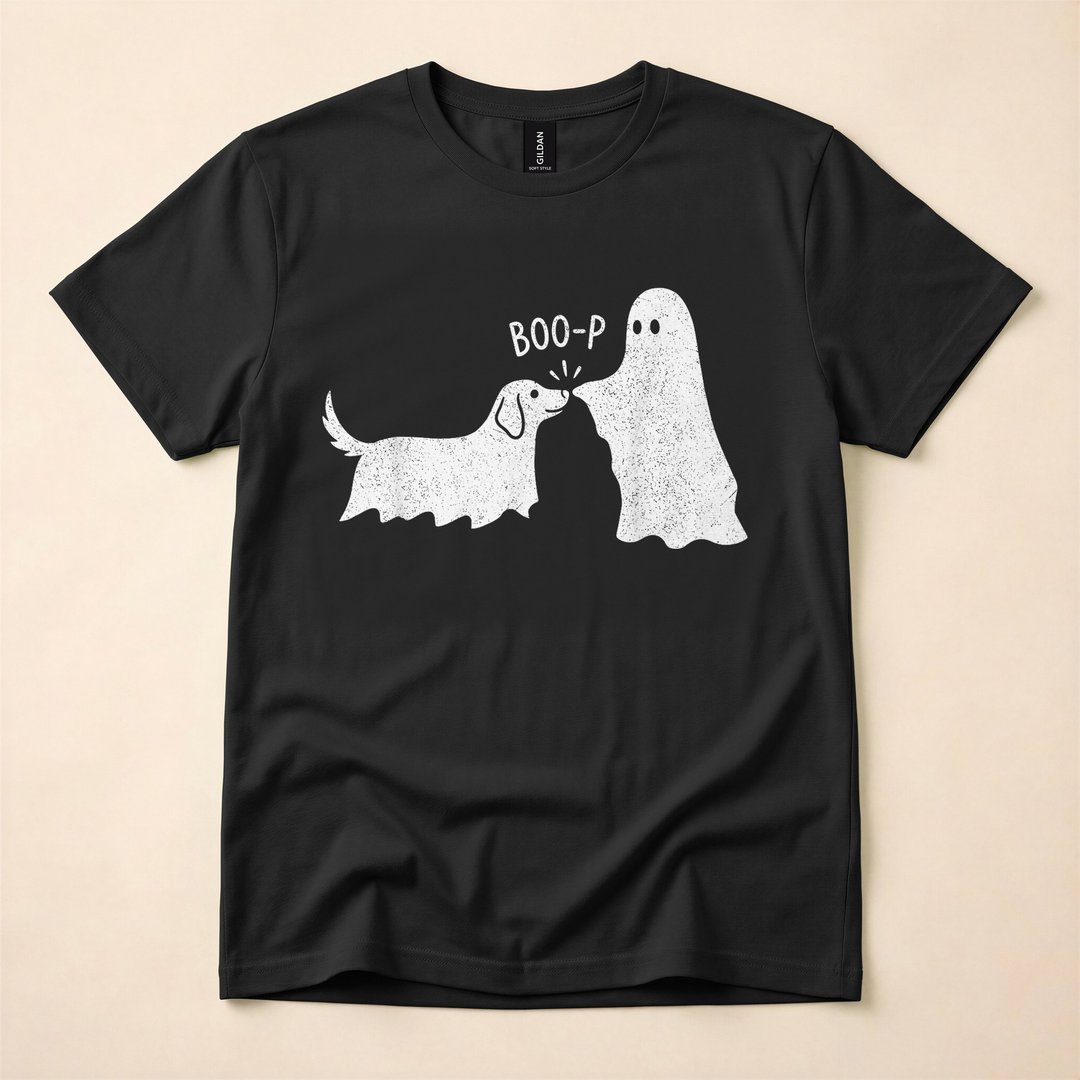 Boo Boo-p Ghost Dog Funny Halloween Dog Mom T-Shirt