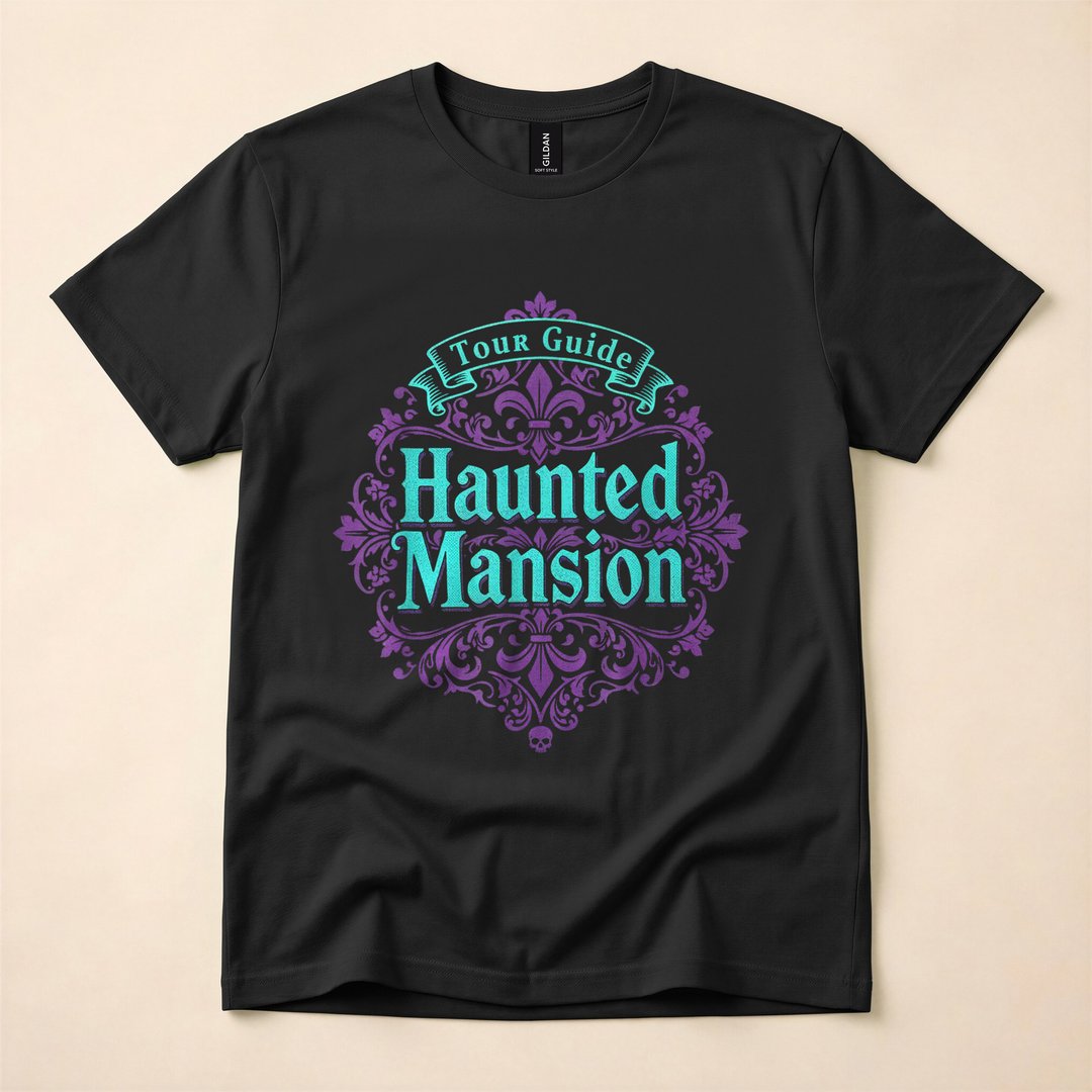 Haunted Mansion Tour Guide Spooky Halloween T-Shirt