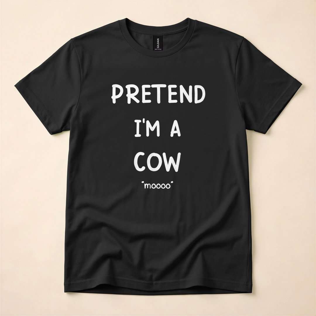 Pretend I'm a Cow Lazy Halloween Costume Funny T-Shirt