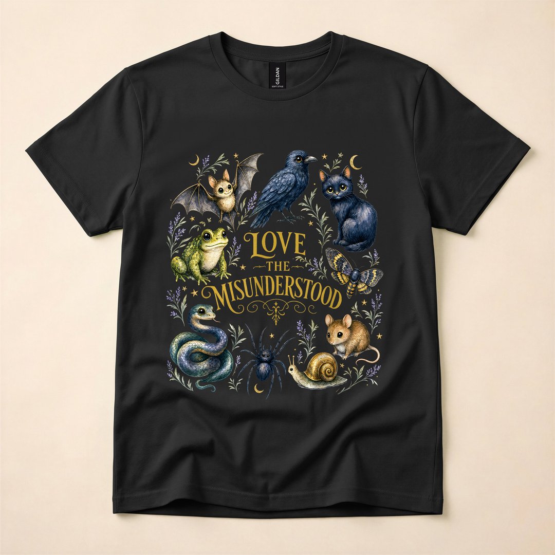 Love the Misunderstood Bats Ravens Spiders Spooky T-Shirt - photo 3