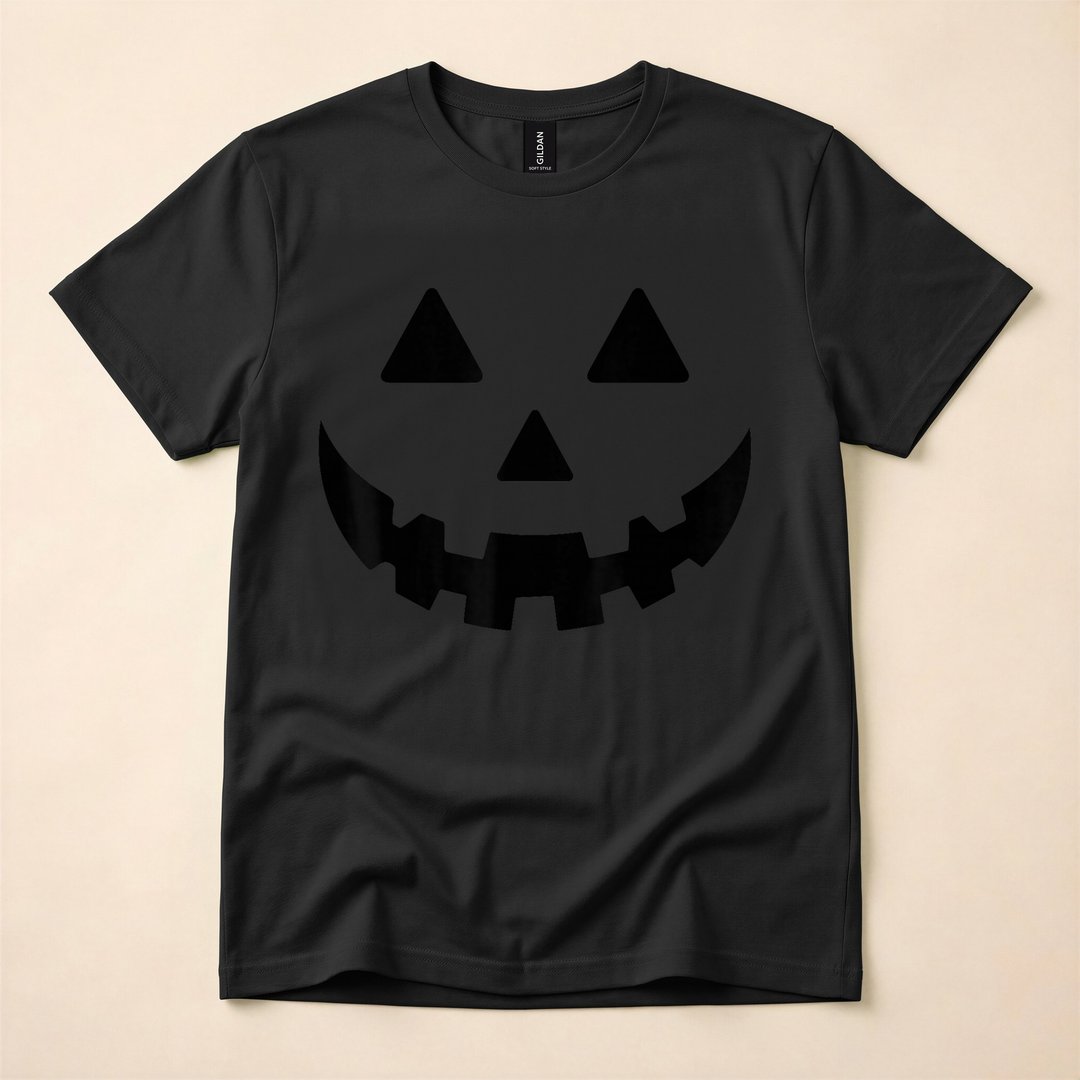 Vintage Jack-O-Lantern Face Pumpkin Halloween T-Shirt - photo 3