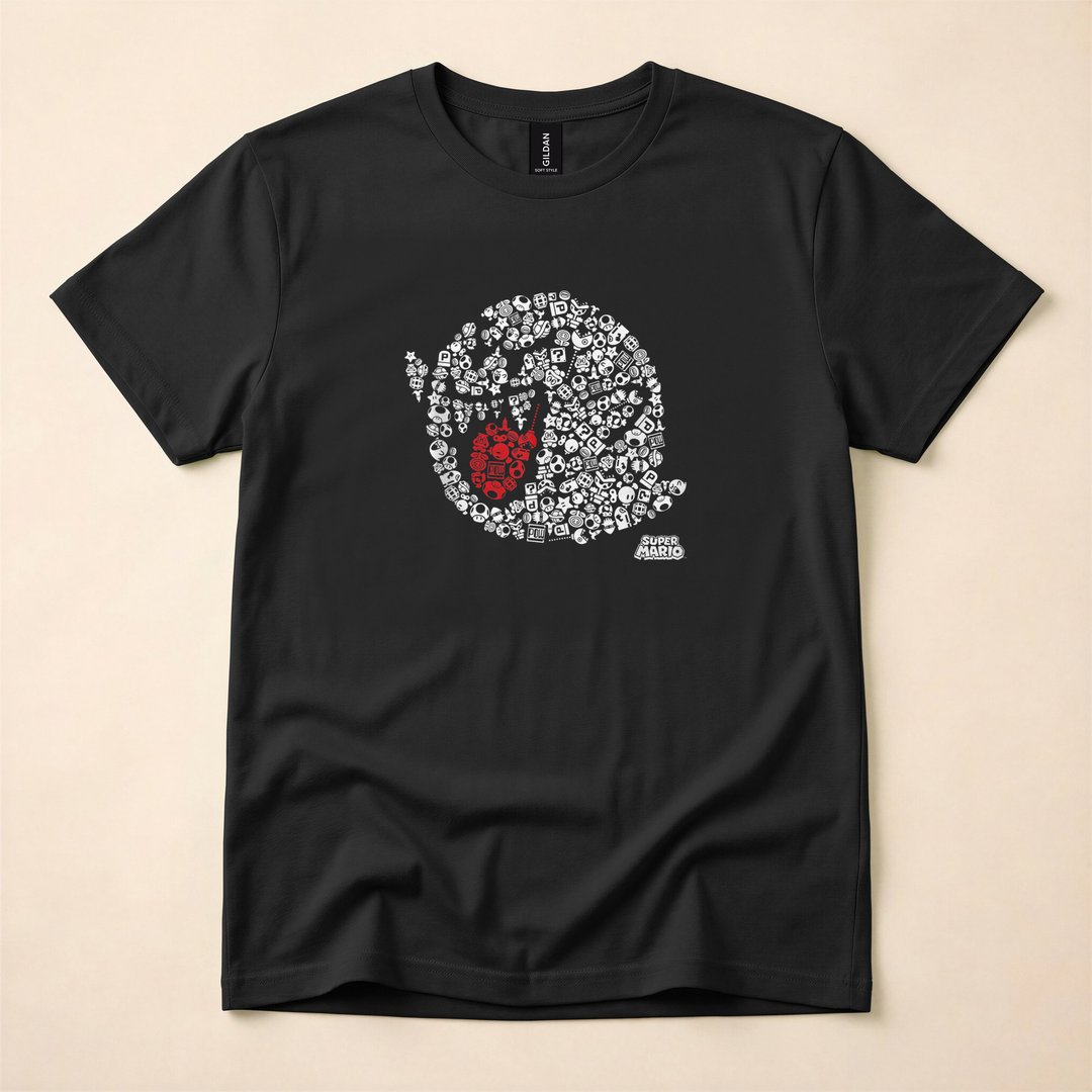 Super Mario Boo Ghost Iconic Portrait Nintendo T-Shirt