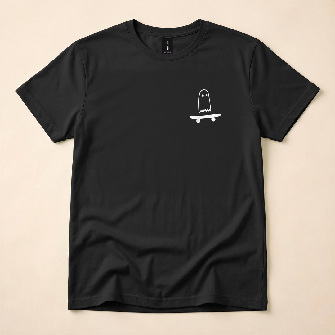 Lazy Ghost on a Skateboard Halloween Costume T-Shirt