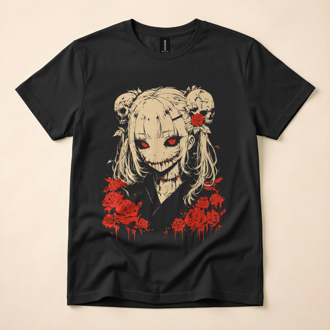 Horror Anime Creepy Kawaii Goth Manga T-Shirt