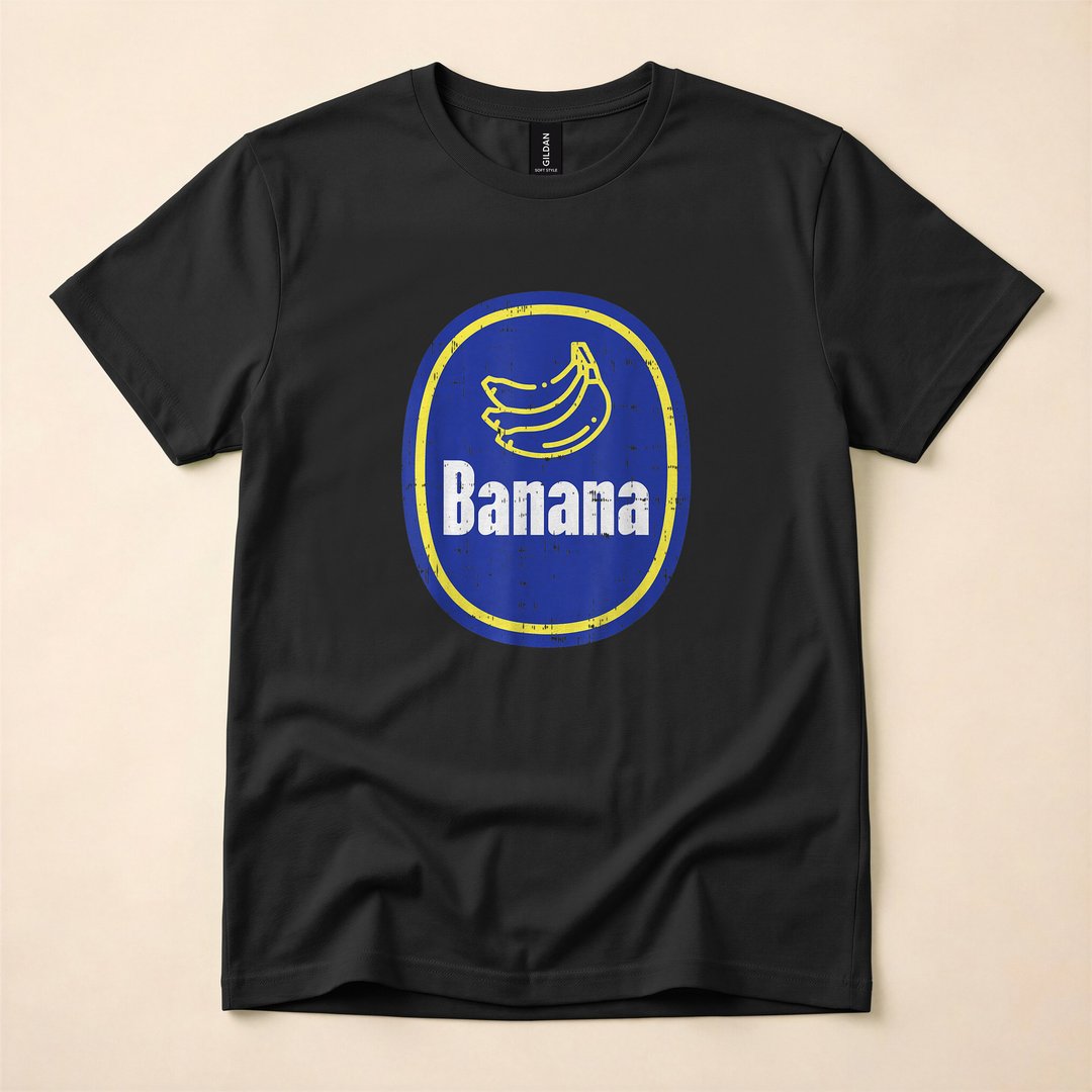 Banana Sticker Lazy Last-Minute Halloween Costume T-Shirt - photo 3