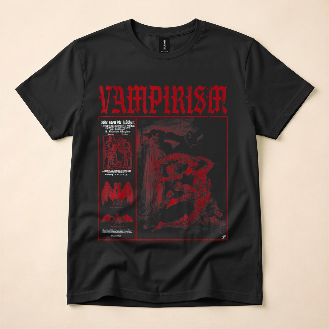 Dark Gothic Vampire Emo Y2K Occult Grunge T-Shirt
