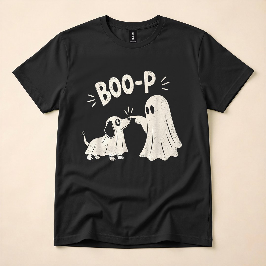 Boo Boo-p Ghost Dog Cute Halloween Dog Lover T-Shirt