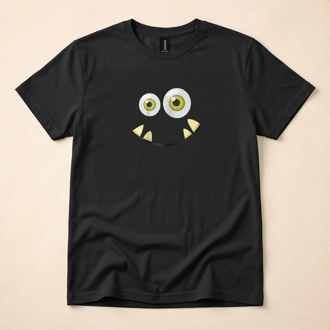 Scary Cute Monster Face Halloween Costume T-Shirt
