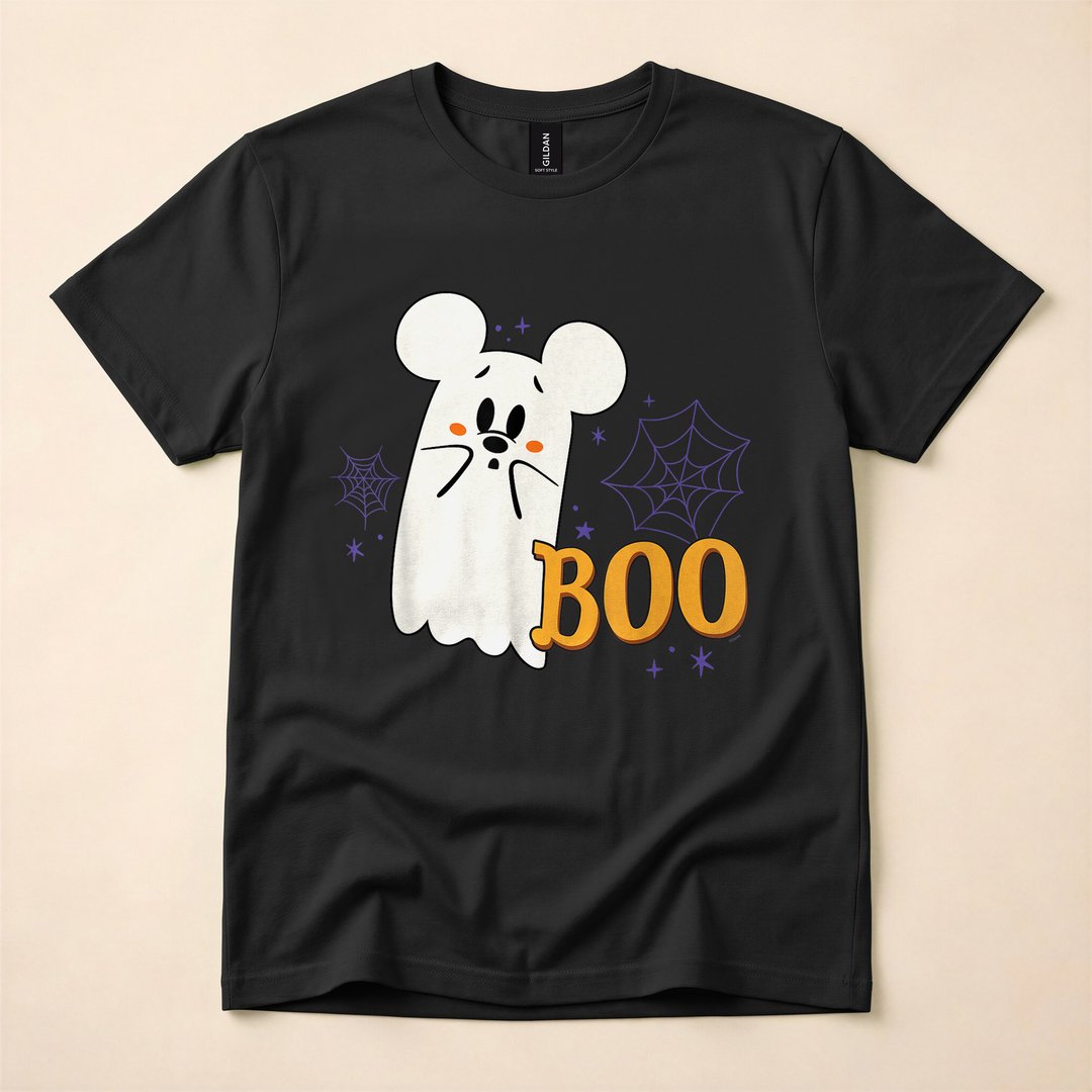 Mickey Mouse Cute Little Ghost Boo Halloween T-Shirt