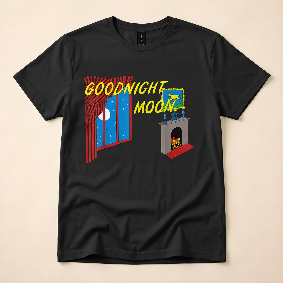 Goodnight Full Moon Halloween Costume T-Shirt, Spooky Season Graphic Tee Gift - photo 3