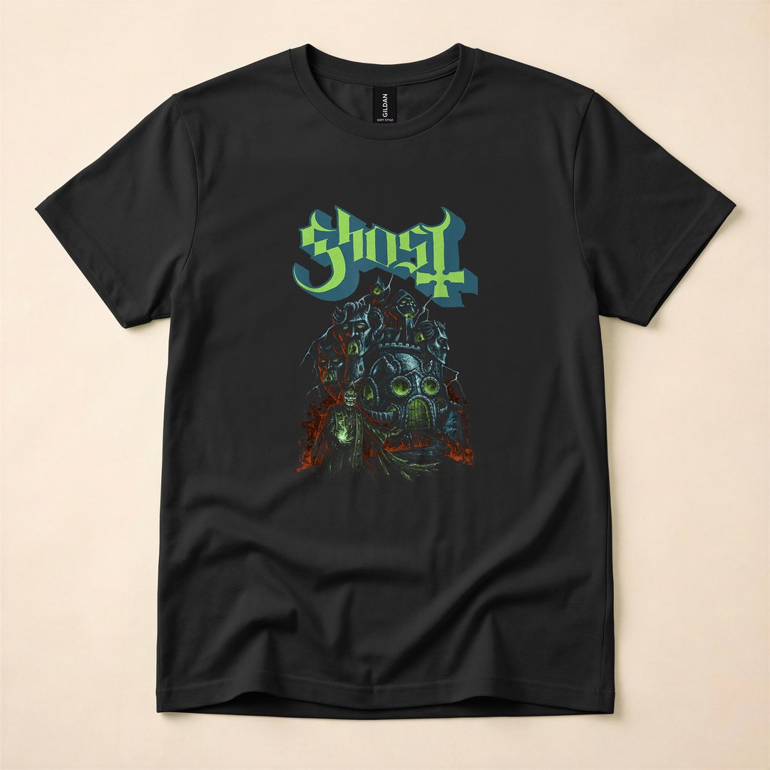 Ghost Band Ghoul Castle Spooky Halloween T-Shirt