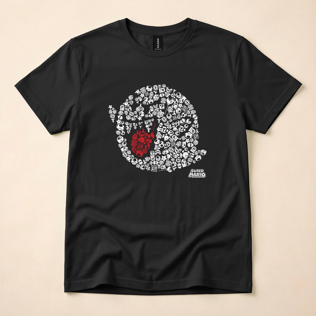 Super Mario Boo Ghost Portrait Halloween T-Shirt
