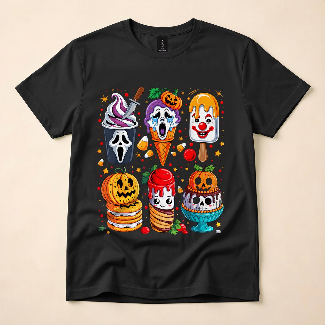 Horror Movie Popsicle Summerween Halloween T-Shirt