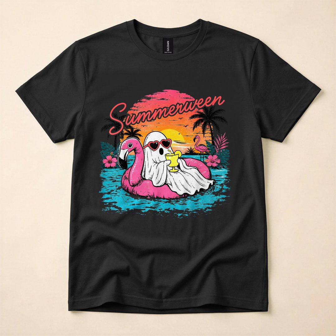 Summerween Funny Ghost Summer Vacation T-Shirt