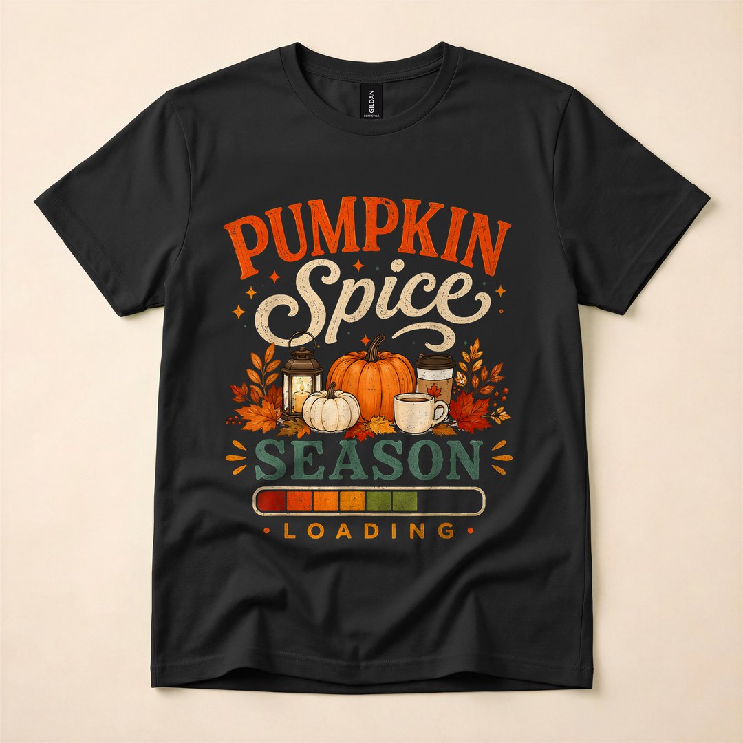 Pumpkin Spice Season Loading Funny Fall T-Shirt