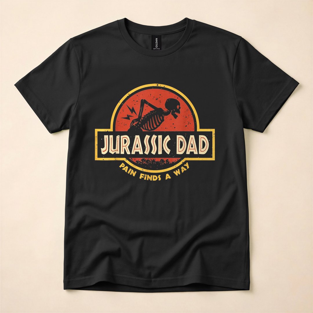 Pain Finds a Way Back Pain Skeleton T-Shirt, Funny Halloween Dad Gift Tee