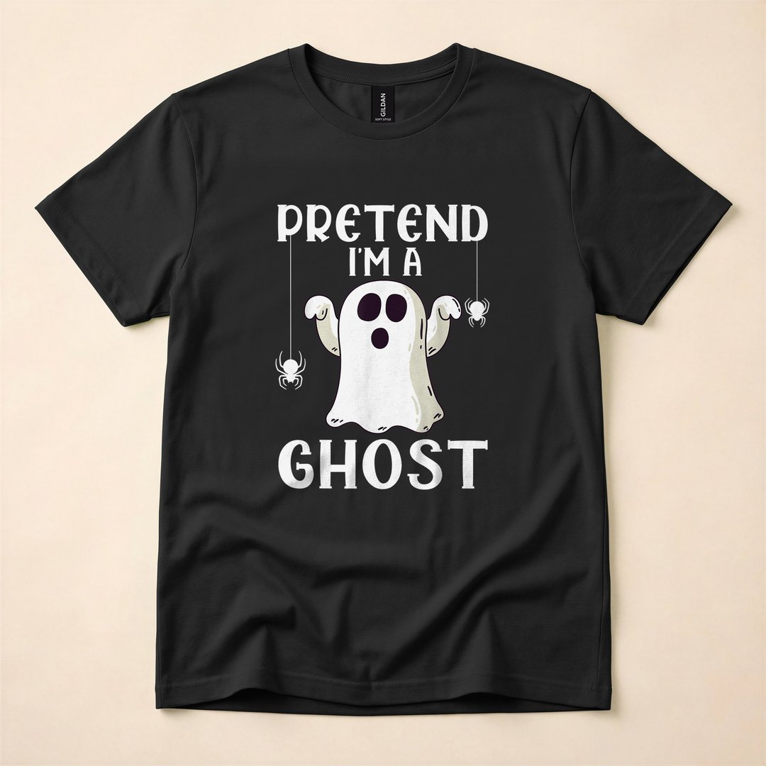 Pretend I'm a Ghost Lazy Halloween Costume T-Shirt
