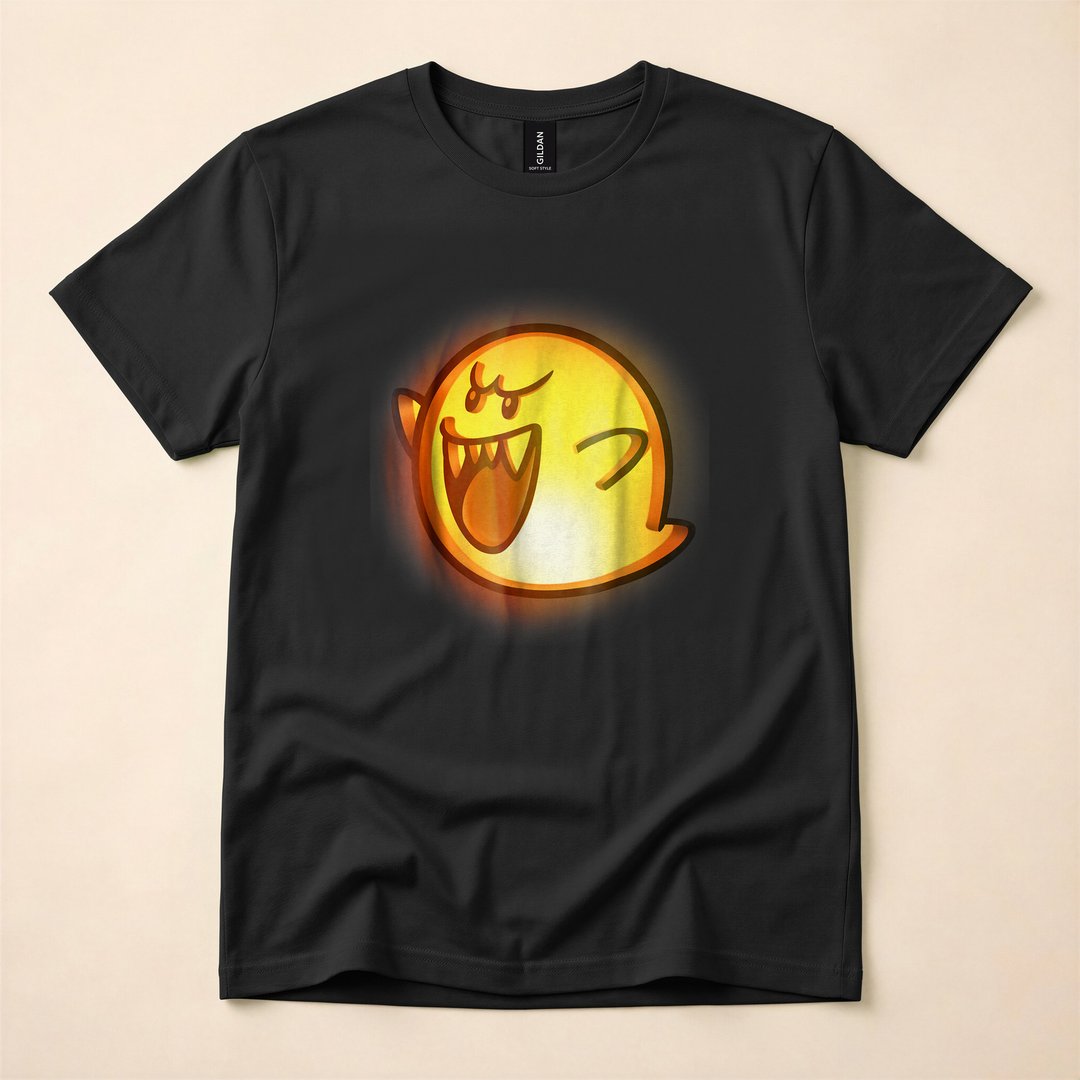 Super Mario Boo Ghost Halloween Pumpkin T-Shirt