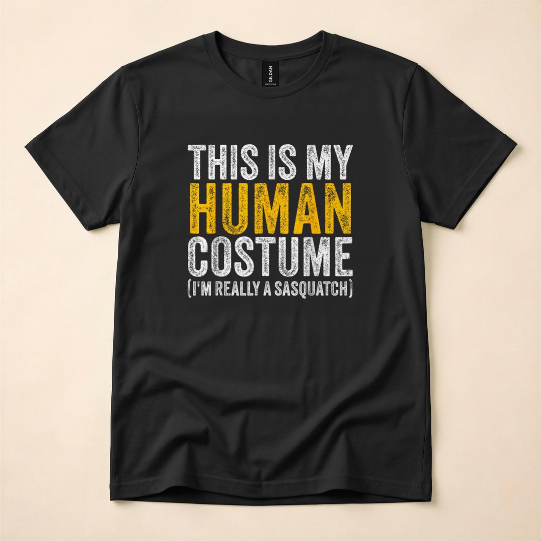 This Is My Human Costume I'm Really a Sasquatch T-Shirt