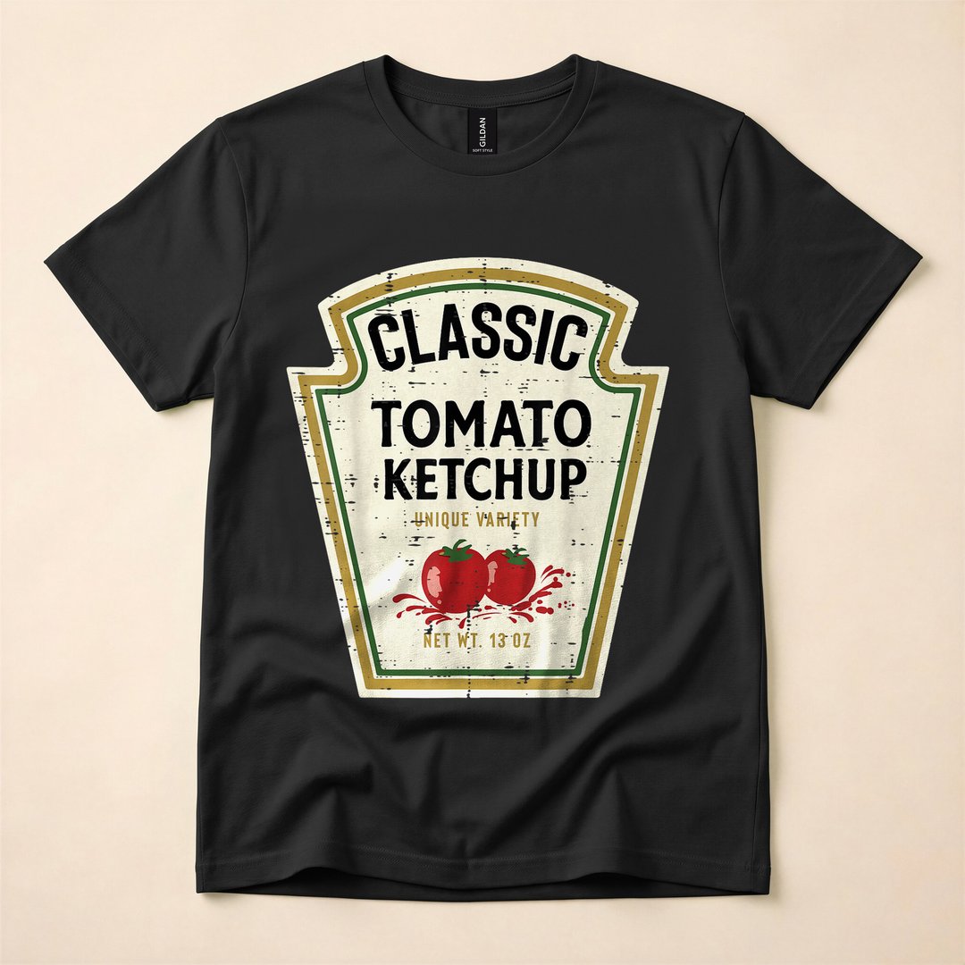 Ketchup Halloween Matching Food Costume T-Shirt - photo 3