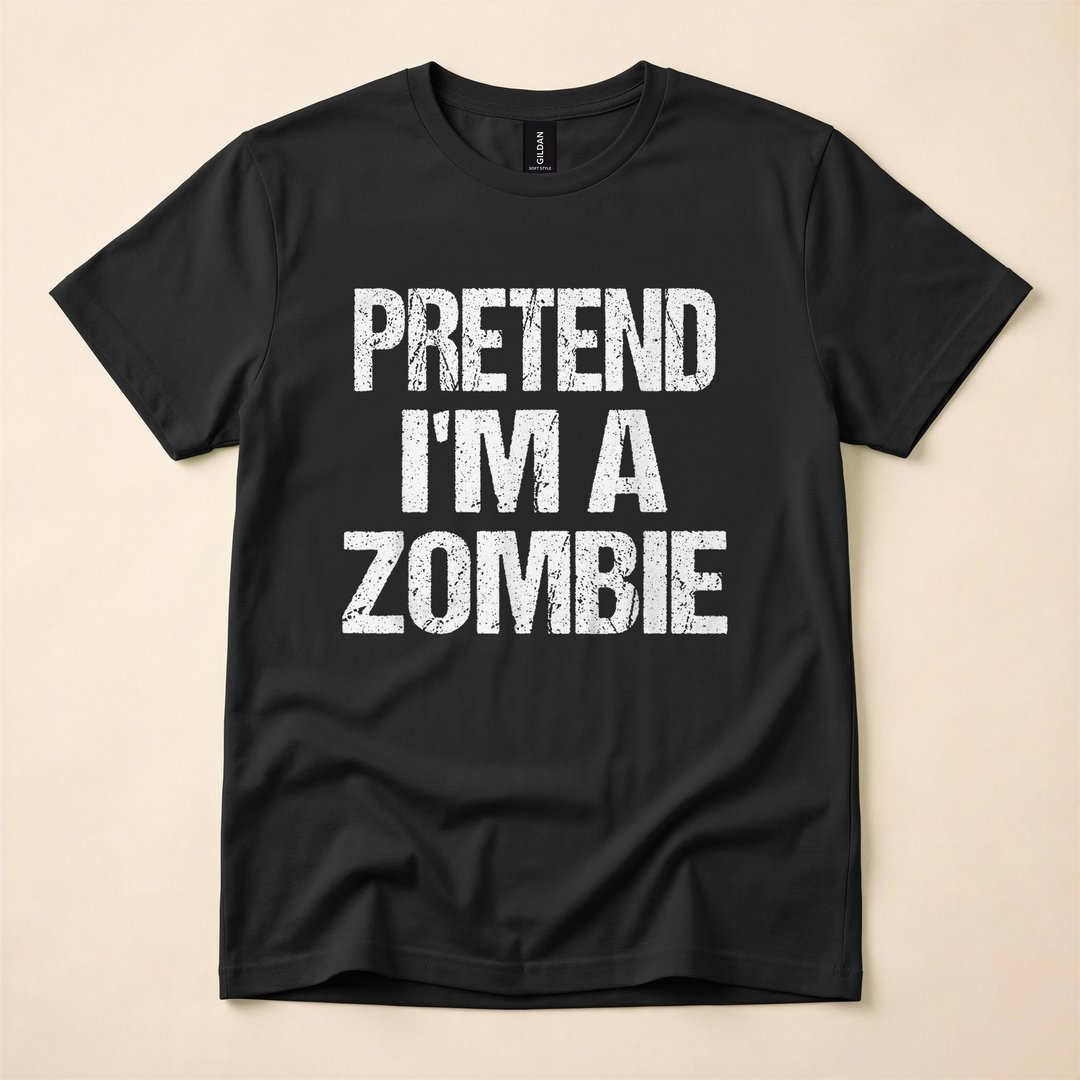Pretend I'm a Zombie Funny Halloween Costume T-Shirt