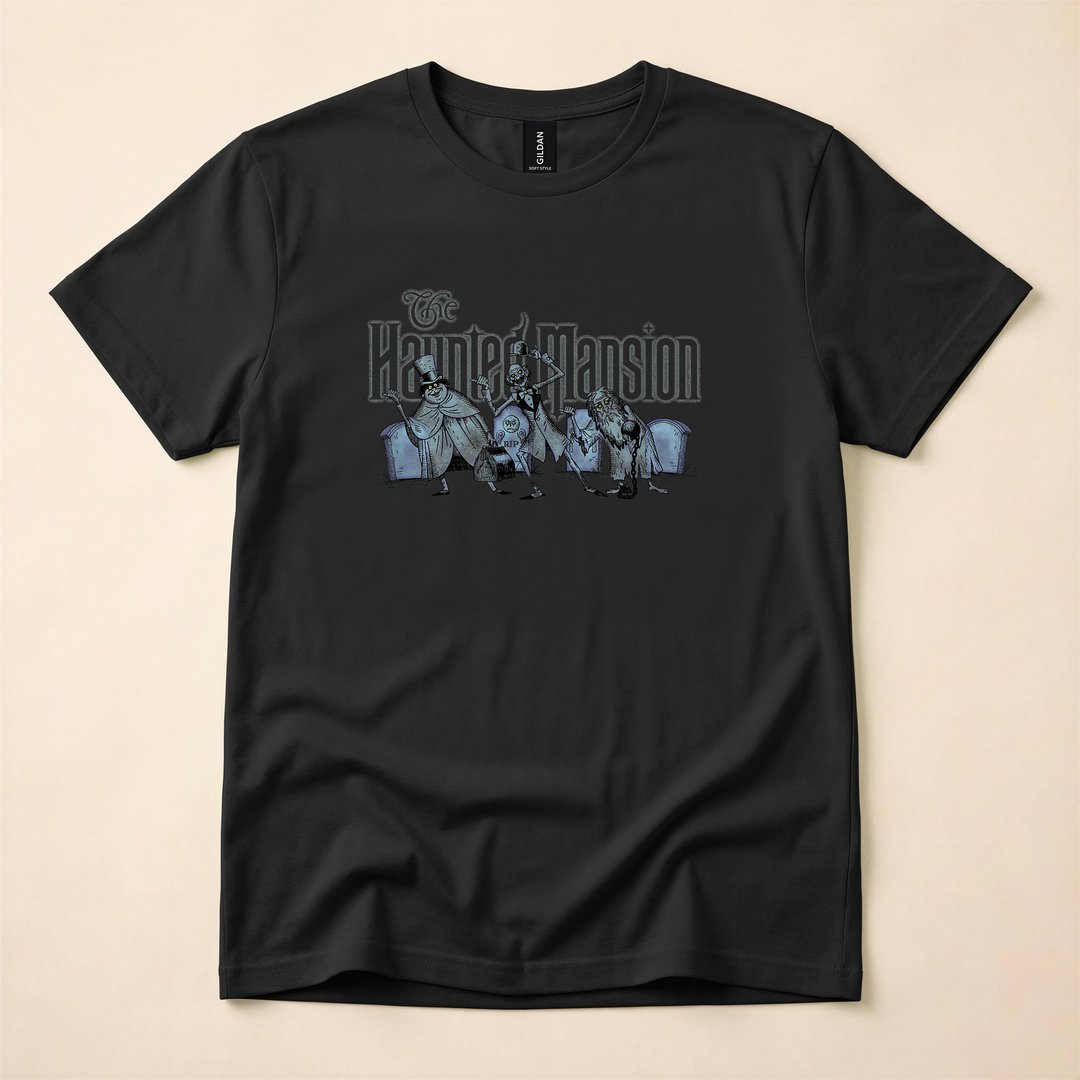 Haunted Mansion Hitchhiking Ghosts Halloween T-Shirt - photo 3