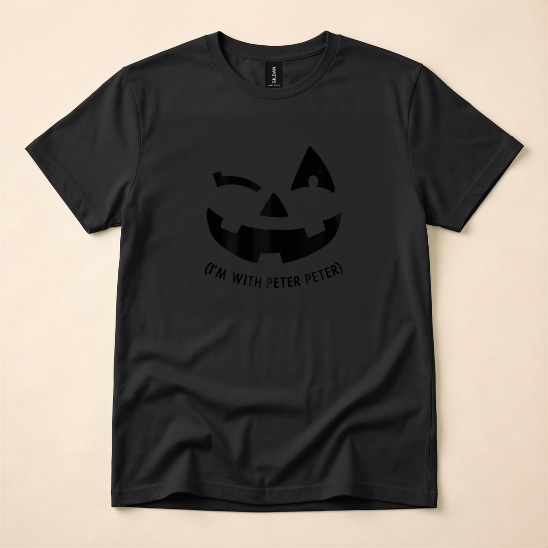 I'm With Peter Pumpkin Matching Couple Halloween T-Shirt