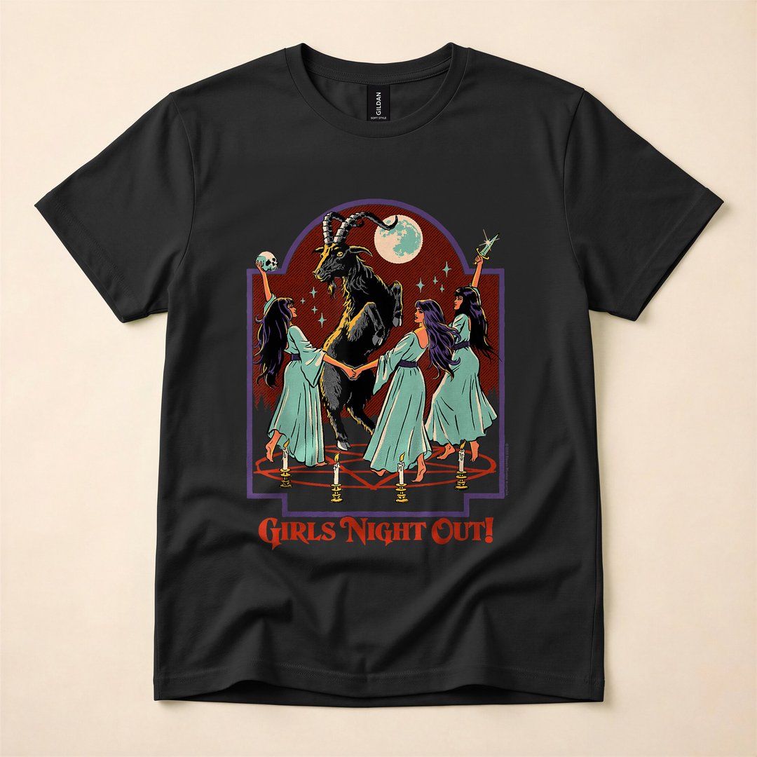 Girls Night Out Witches Retro Vintage Halloween T-Shirt
