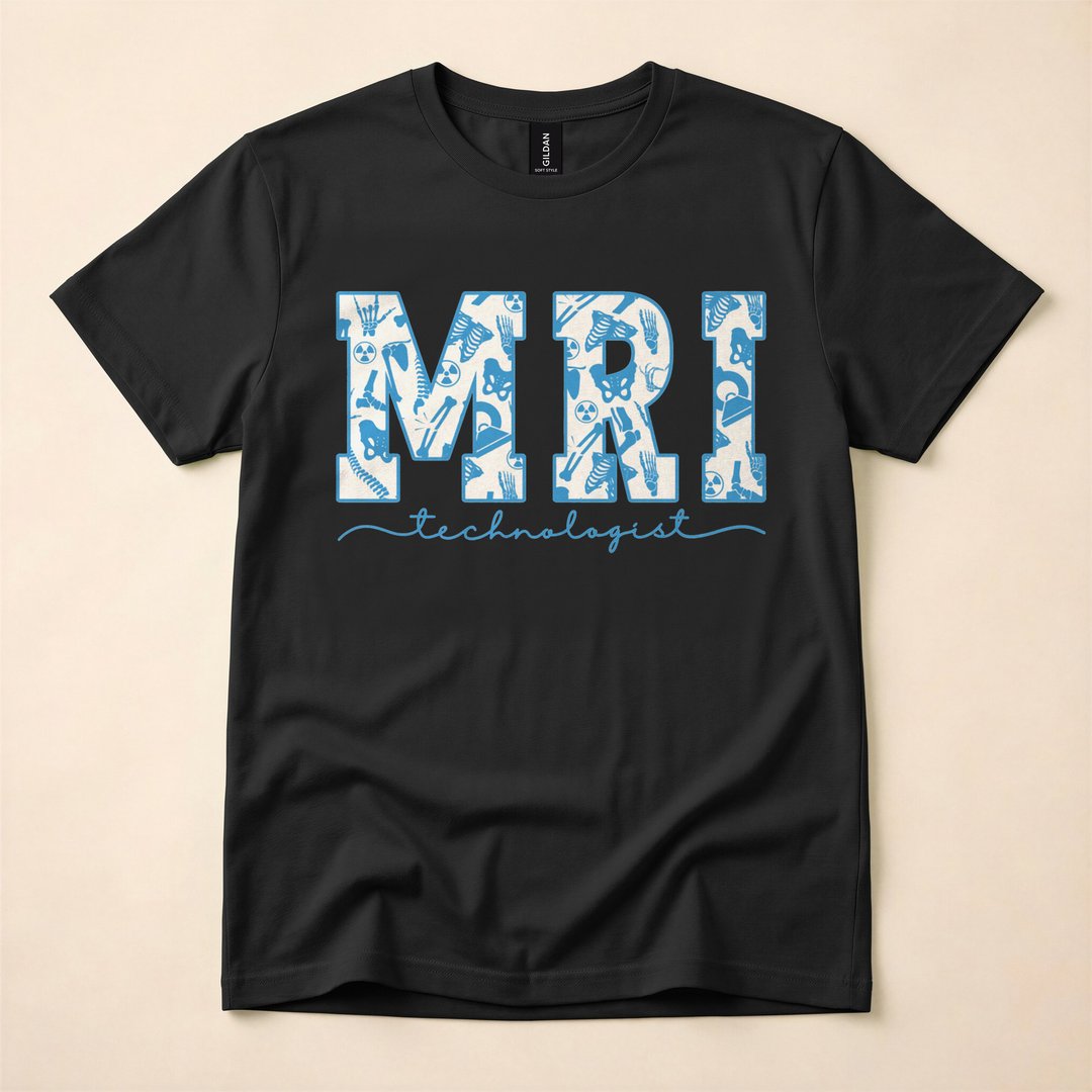 MRI Tech Skeleton Radiology Halloween T-Shirt - photo 3