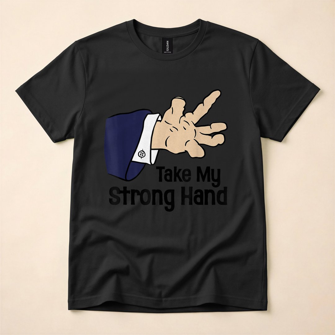Take My Strong Hand Funny Skeleton Halloween T-Shirt - photo 3