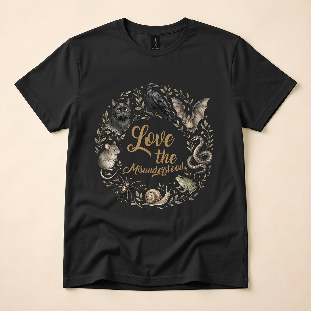 Love the Misunderstood Bats Ravens and Spiders T-Shirt