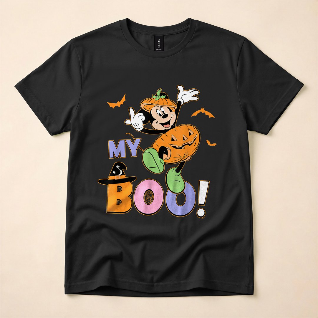 Mickey Mouse My Boo Halloween Matching Couples T-Shirt