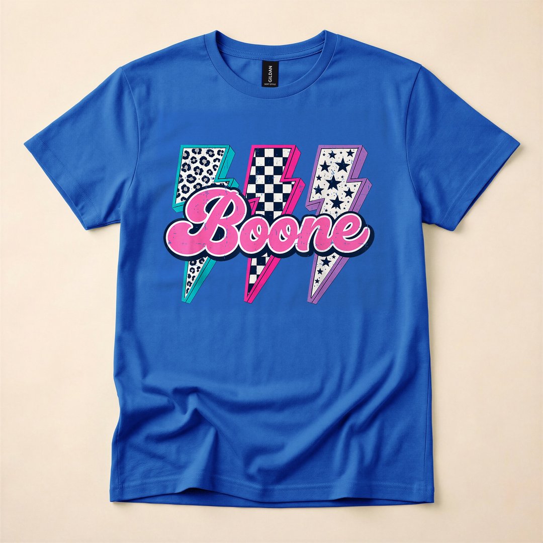 Retro Boone Vibes Vintage Sunset Badge T-Shirt - photo 3