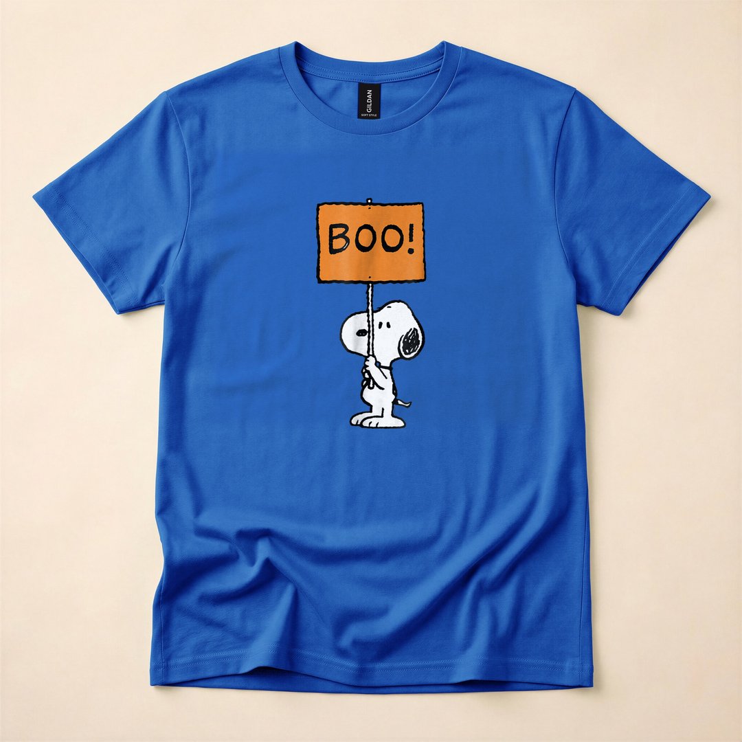 Snoopy Boo Ghost Peanuts Halloween T-Shirt - photo 3