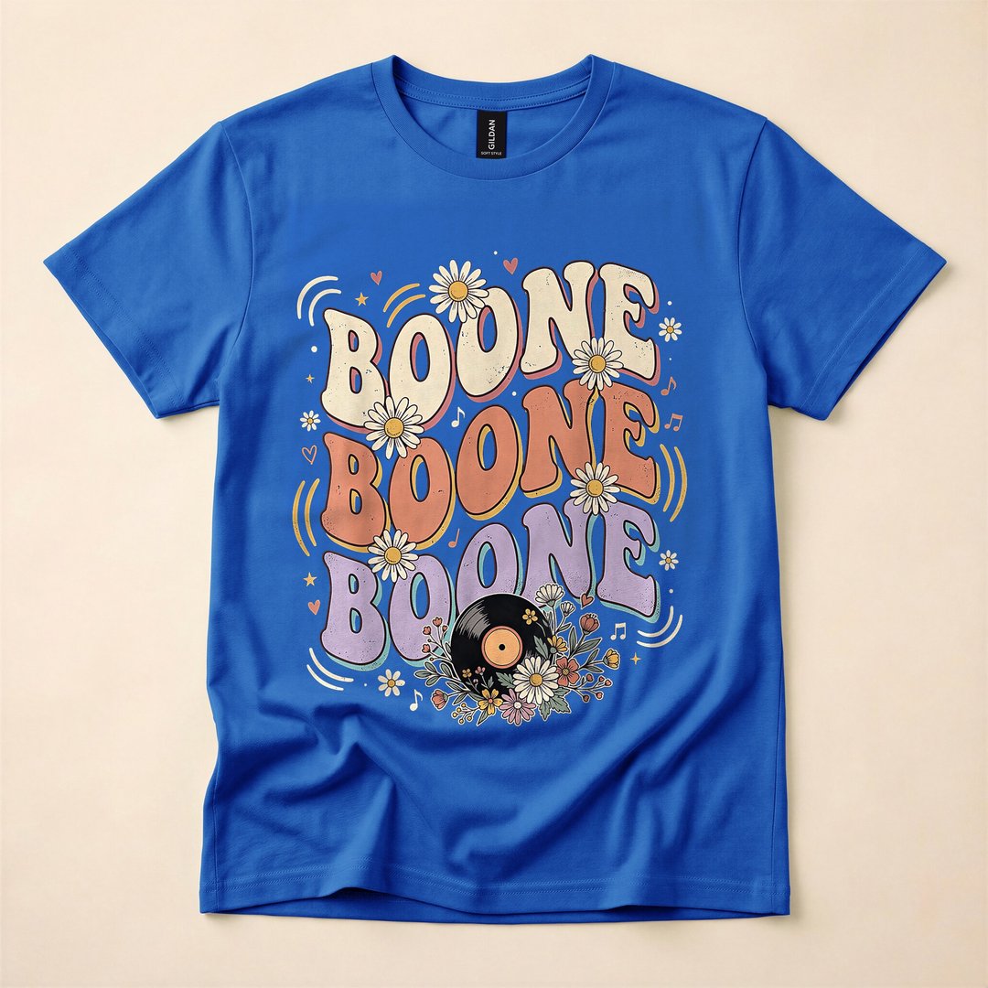 Boone Music Lovers Retro Vibes Vintage T-Shirt - photo 3