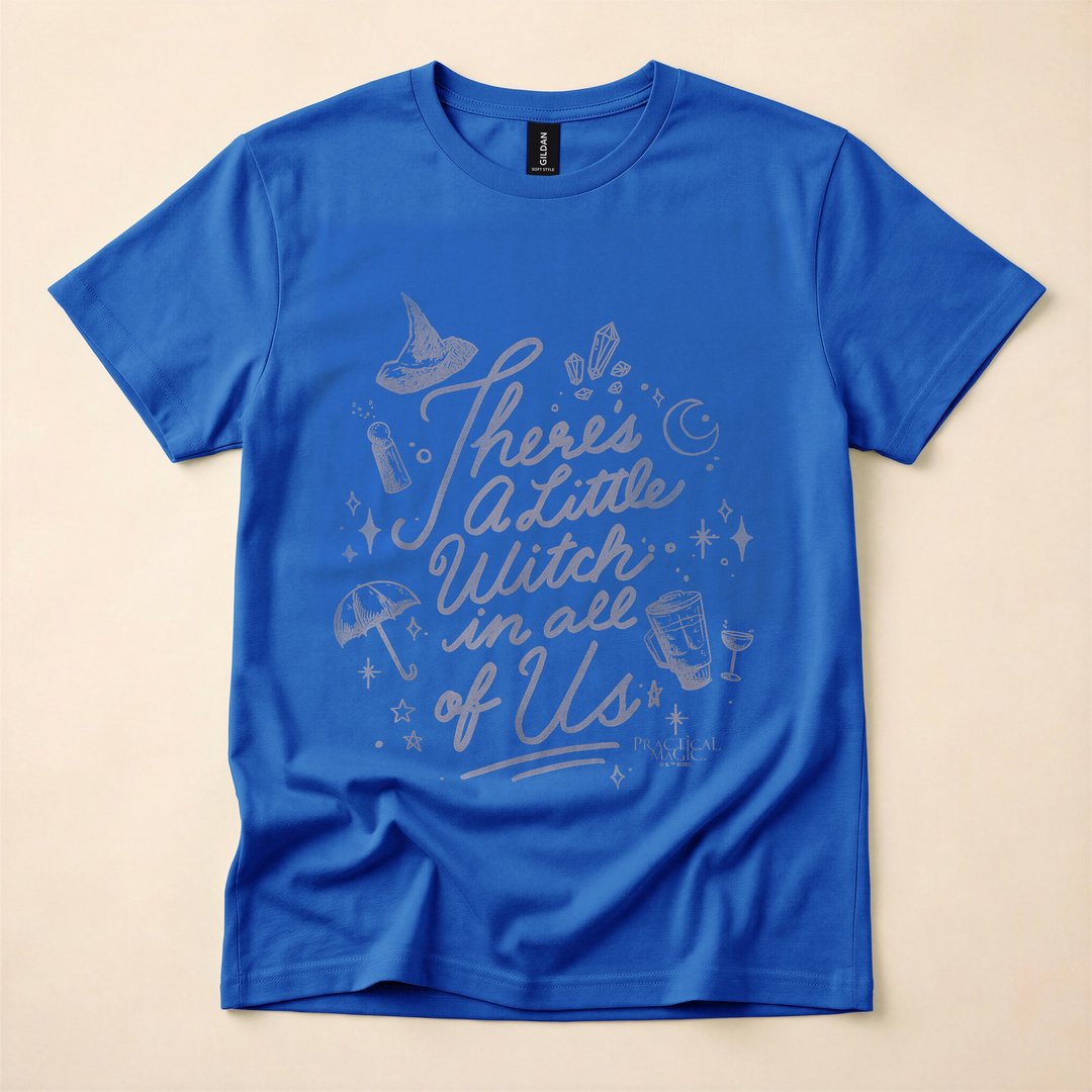 A Little Witch in All of Us Spooky Quote T-Shirt - photo 3