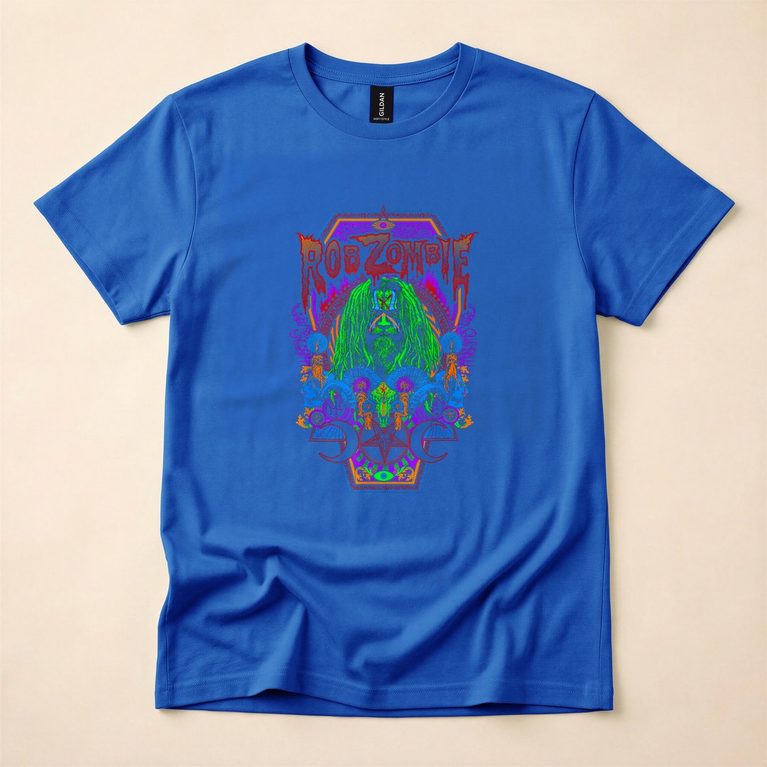 Rob Zombie Necrocolor Neon Horror T-Shirt - photo 3
