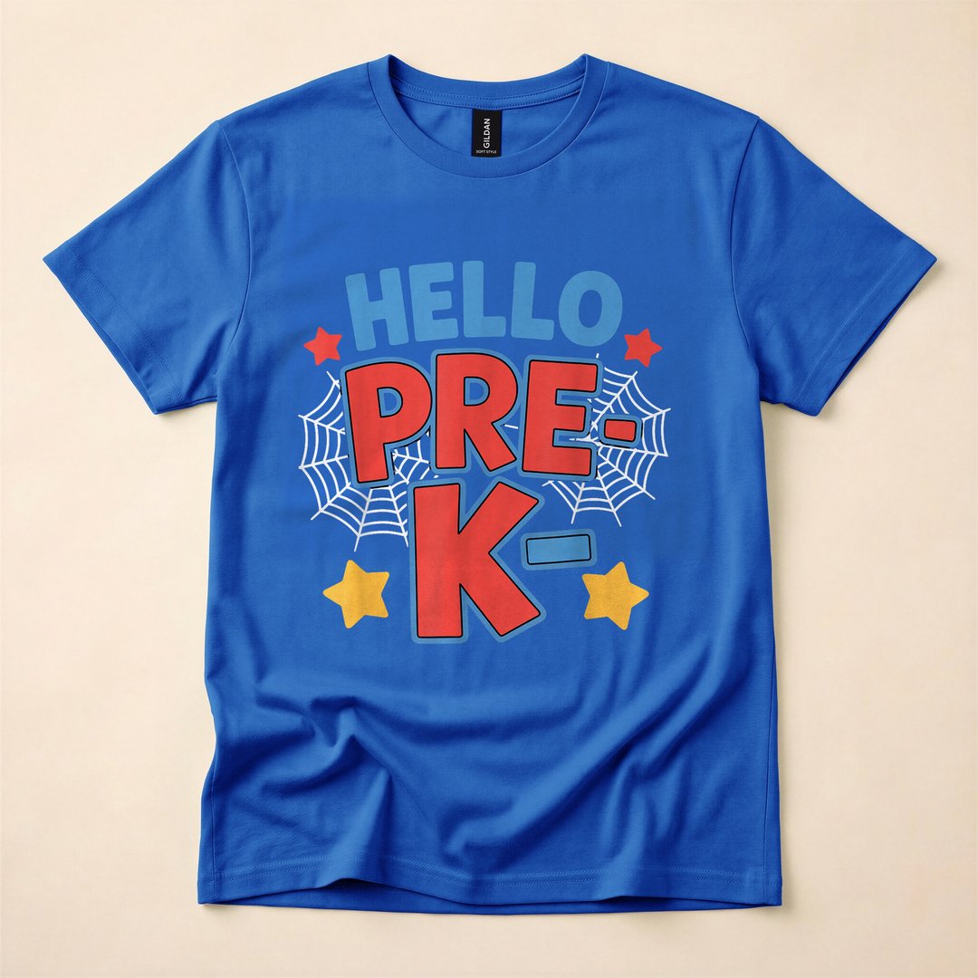 Hello Pre-K Preschool Squad Spider Web T-Shirt - photo 3