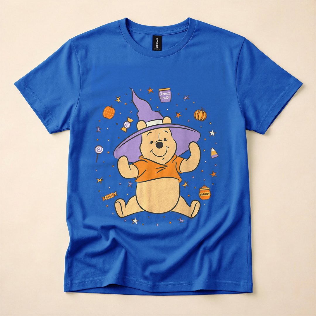 Winnie the Pooh Trick-or-Treat Candy Halloween T-Shirt - photo 3