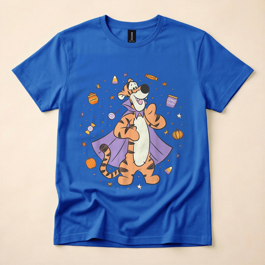 Winnie the Pooh & Tigger Trick-or-Treat Candy Halloween T-Shirt - photo 3