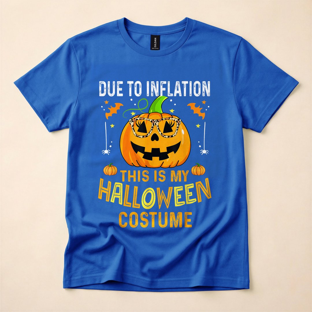 Smiling Jack-o-Lantern Pumpkin Halloween Costume T-Shirt - photo 3