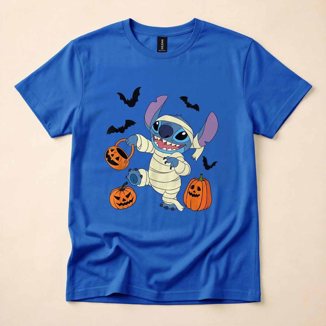 Lilo & Stitch Funny Mummy Costume Halloween T-Shirt - photo 4
