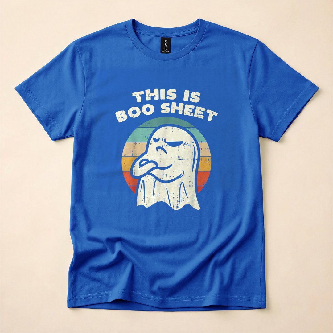 This Is Boo Sheet Retro Ghost Halloween T-Shirt - photo 3