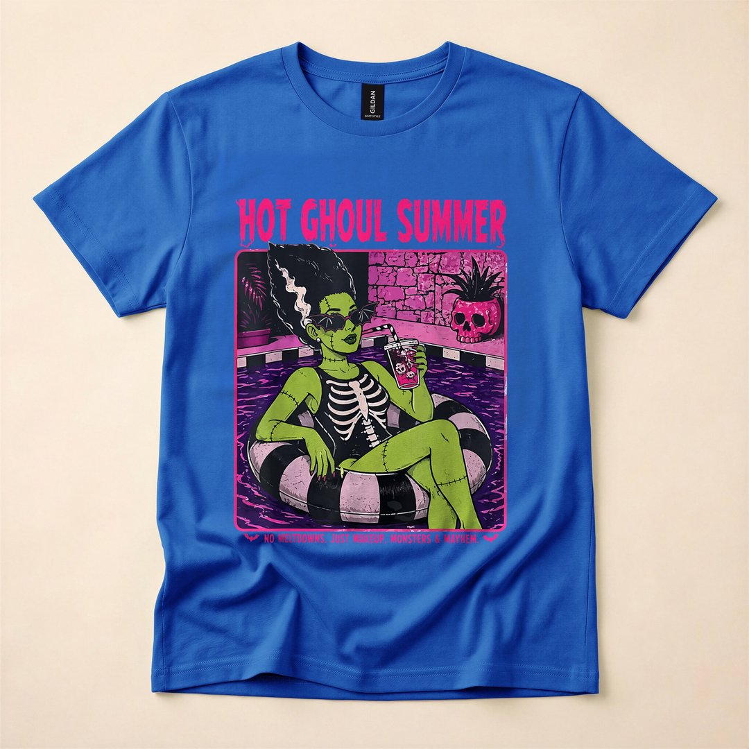 Hot Ghoul Summer Vintage Summerween Beach T-Shirt - photo 3
