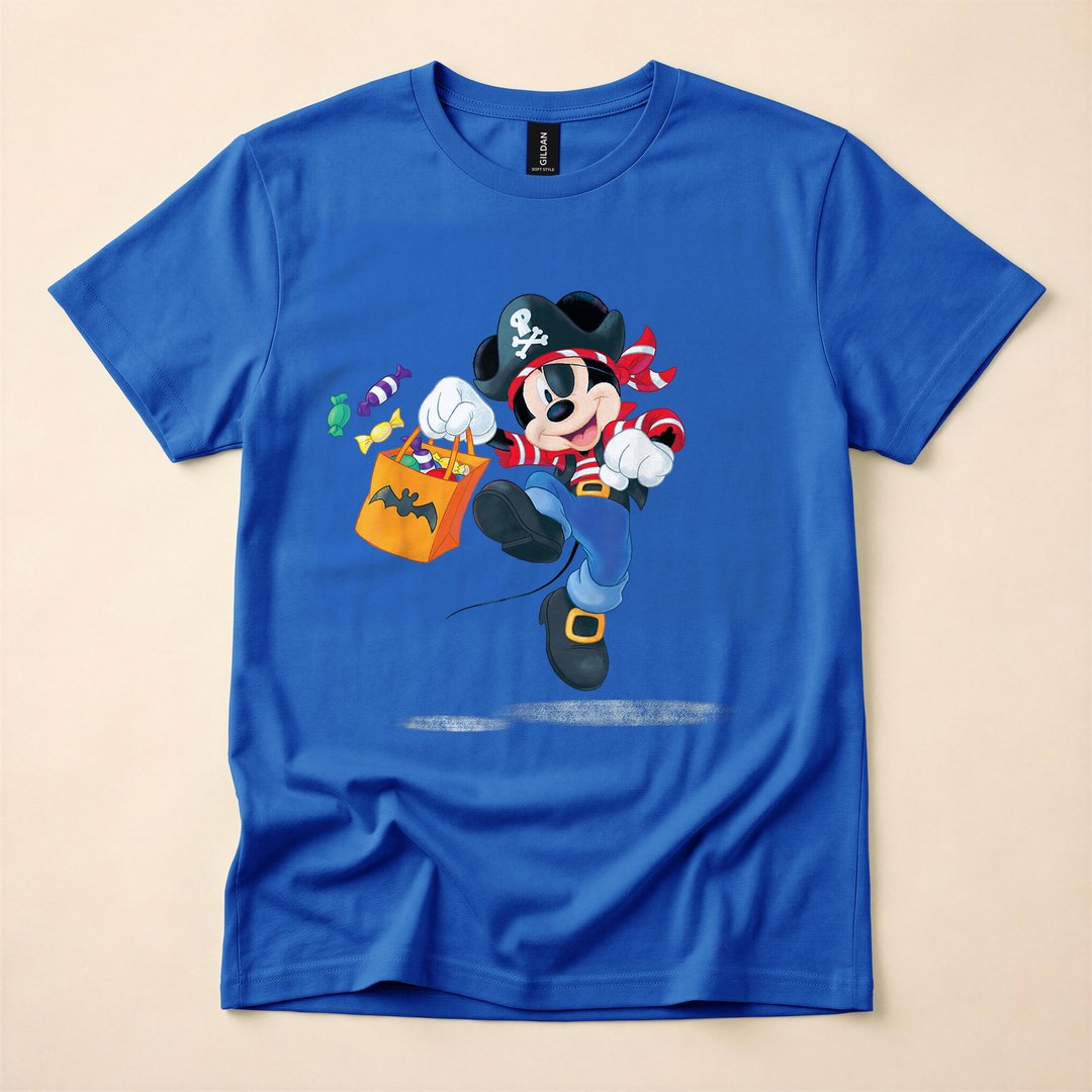 Mickey Mouse Pirate Trick-or-Treat Halloween T-Shirt - photo 3