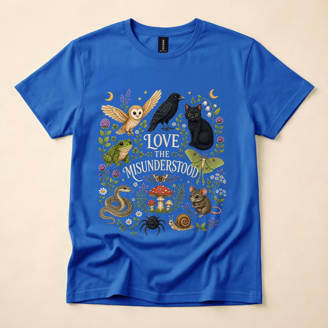 Love the Misunderstood Bat Raven Snake Spider and Frog T-Shirt - photo 3