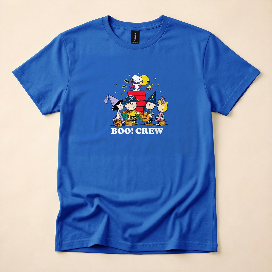 Snoopy Boo Crew Peanuts Halloween Ghost T-Shirt - photo 3