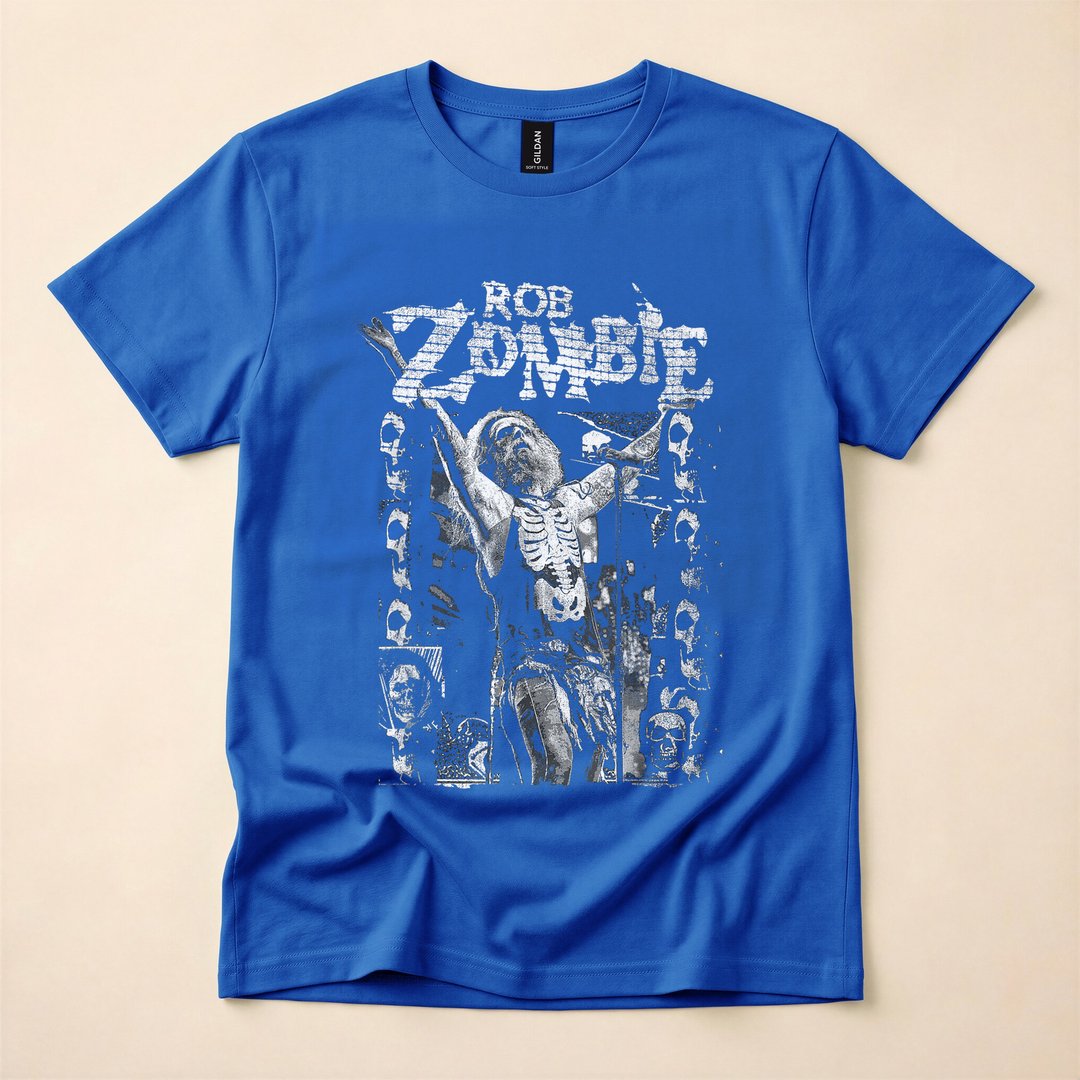 Rob Zombie Skulls Horror Rock Halloween T-Shirt - photo 3