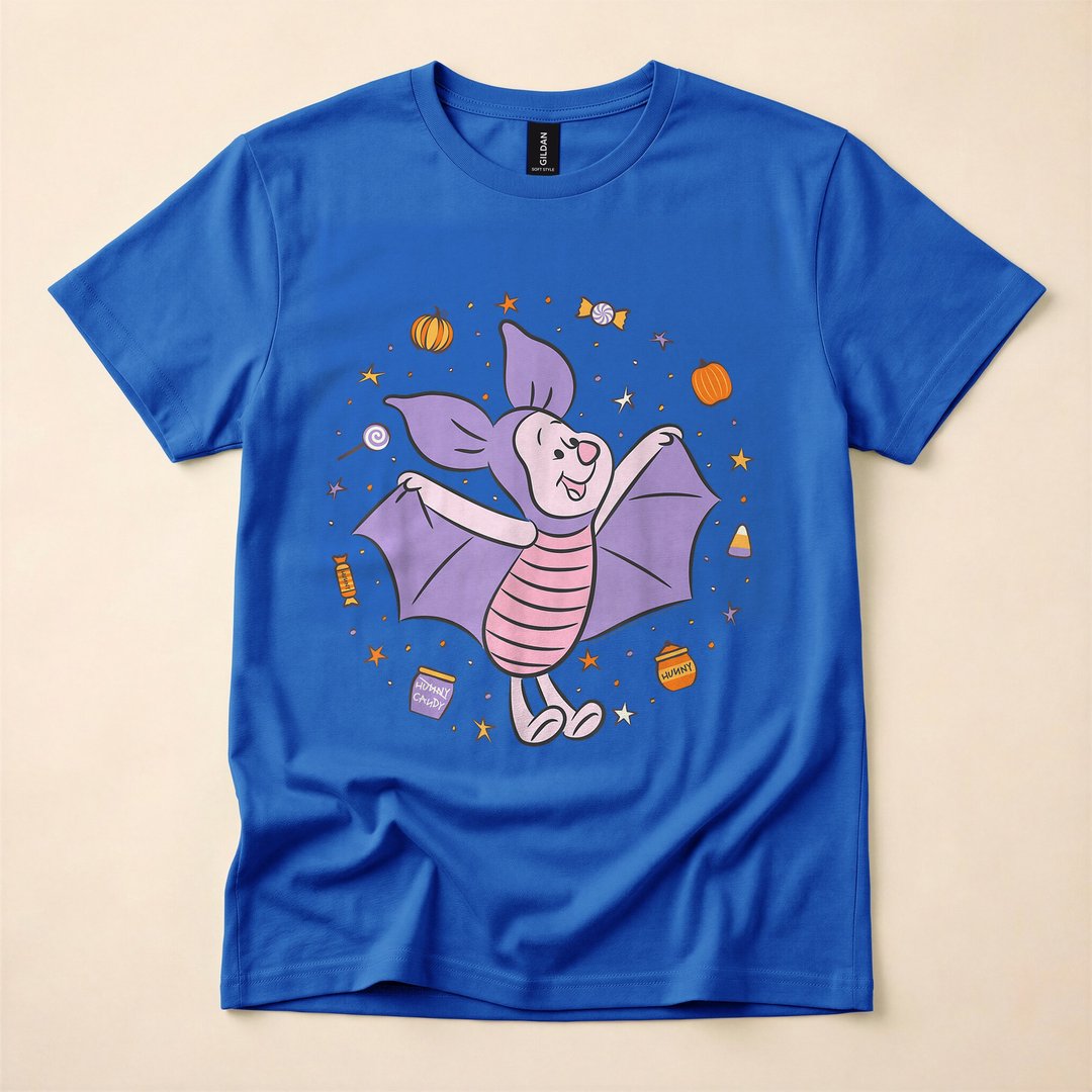 Winnie the Pooh Piglet Trick-or-Treat Candy Halloween T-Shirt - photo 3